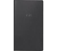 BRUNNEN Pocket Calendar Model 753 2026 | A6, Plastic, Black