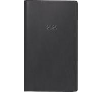 BRUNNEN Pocket Calendar Model 755 2026 | A6 Landscape, Plastic, Black