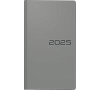 BRUNNEN Pocket Calendar Model 756 2025 | A6, Plastic, Grey
