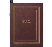 BRUNNEN Pocket Diary Model 713 2026 | A7, Faux Leather, Bordeaux