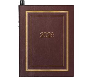 BRUNNEN Pocket Diary Model 713 2026 | A7, Faux Leather, Bordeaux
