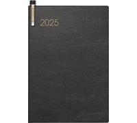 BRUNNEN Pocket Diary Model 723 (2025), 2 Pages = 1 Week, A7, 160 Pages, Soft Cover, Black