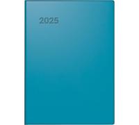 BRUNNEN Pocket Diary Model 731 (2025), 2 Pages = 1 W 6, 144 Pages, Plastic Cover, Petrol Blue