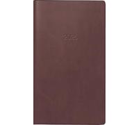 BRUNNEN Pocket Diary Model 750 2026 | A6, Faux Leather, Bordeaux