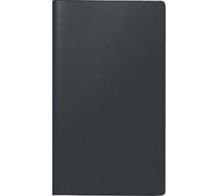 BRUNNEN Pocket Diary Model 755 (2025), 2 Pages = 1 Week, A6 Landscape, 144 Pages, Leather Cover, Black
