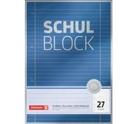BRUNNEN Premium School Pad A4 Ruling 27 50 Sheets Blue