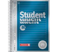 BRUNNEN Premium Student College Notepad, A5, Lined, 80 Sheets, Blue