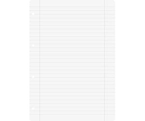 BRUNNEN Ring Binder Inserts | A4 Ruled with Margin Line Inside and Outside, White, 100 Sheets