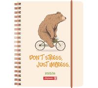 BRUNNEN School Calendar 2025/2026 "Bear" | A6, Plastic