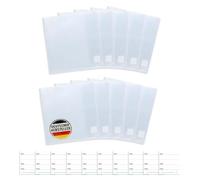 Brunnen Set of 10 Book Covers Transparent - For Book Height 26.5 cm - Premium Book Protectors Includes 10 Extra Replacement Stickers for Reuse - Robust Protective Cases in Storage Pack