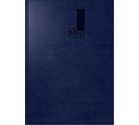 BRUNNEN TimeCenter Weekly Calendar Model 725 2024 2 Pages = 1 Week A5 Dark Blue