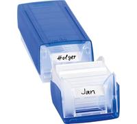 Brunnen Twinboxx Styrolux Card File Box A8 for 600 Cards Mittelblau