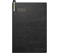 BRUNNEN Weekly calendar model 723 2024, 2 pages = 1 week, sheet size 7.6 x 11.2 cm, black