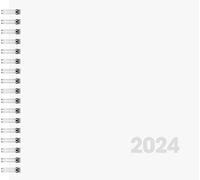 BRUNNEN Weekly calendar model 762 2024, 2 pages = 1 week, sheet size 16.2 x 15 cm, white