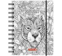 BRUNNEN Zenart 1071755192 School Calendar 2021/2022 1 Page = 1 Day, Sat + Sun. on one Page, Sheet Size 12 x 16 cm, A6, PP Cover