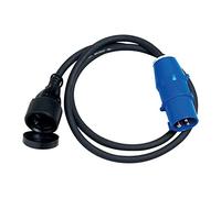 Brunner 0301088N Adaptor, CEE Male Power Adapter with Schuko Socket Ip 44, Rubber Cable 150 cm (3 x 2.5 mm2), CE Approved 230V-16A