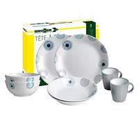 BRUNNER 0830143N.C7R Camping Tableware Set for 2 Persons, Tête-À-Tête Deep Sea, 8 Pieces