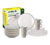 Brunner 0830155N.C8X Camping Tableware Set for 4 People Amadè Lunch Box 16 Pieces