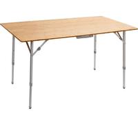 BRUNNER CAMPERKING TABLE BAMBOO FOLDING PORTABLE ADJUSTABLE CAMPING PICNIC