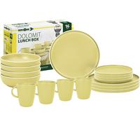 Brunner Dolomit Yellow 16pc Stone Touch Melamine Lunchbox Tableware Set