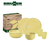 Brunner Dolomit Yellow 8pc Melamine Tête-à-Tête Tableware Set