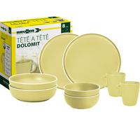 Brunner Dolomit Yellow 8pc Melamine Tête-à-Tête Tableware Set