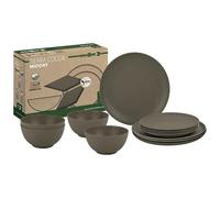 Brunner Eco Friendly PLA Midday 12 Piece Tableware Set - Tierra Cocoa