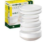 BRUNNER: Melamine Crockery Set Camping | 7 Pieces - Plates, Bowls & Salad Bowl for 1-2 People | 6-in-1 Set Odette - Stackable, Scratch-Resistant