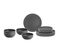 Brunner Dolomit Grey Midday 12 piece Melamine Dinner Set
