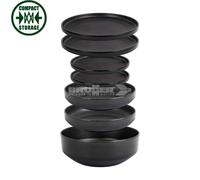 Brunner Odette Melamine Set 6 in 1 Nest Away Double Black Motorhome Boat Caravan