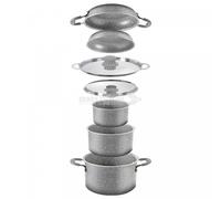 Brunner Rock Gourmet 8+1 Motorhome Boat Induction Stacking Pots Pans Set 20cm