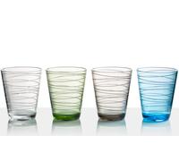 Brunner SAN Multicolour Picnic Stackable ONDA Tumbler Glasses - Pack of 4
