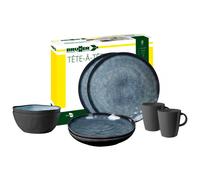 BRUNNER 0830143N.C9X Camping Tableware Set for 2 Persons, Tête-À-Tête Venetian, 8 Pieces