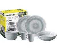 Brunner Pearl Tete a Tete Set 8 Piece Melamine Diner Set Motorhome Boat Non Slip
