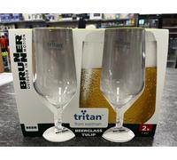 Brunner Tritan Plastic Tulip 46cl Beer Goblet Glasses - Pack of Two