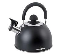 BRUNNER Unisex - Adult Camping Accessories Dayo Black NG Tea Maker Black/Steel 1.8 L, Multicoloured, One Size