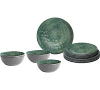 Brunner Venetian Green Stone Touch Melamine Picnic / Camping Midday Dinner Set