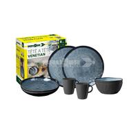 BRUNNER 0830143N.C9X Camping Tableware Set for 2 Persons, Tête-À-Tête Venetian, 8 Pieces