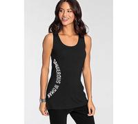 Bruno Banani Asymmetrical Print Tank Top Black