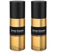 Bruno Banani Man's Best Deodorant Body Spray Masculine Pack of 2 x 150 ml