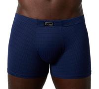 bruno banani Men's Short Line 2.0 Boxer, Blue (Marine Checked 542), S