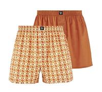 Bruno Banani Men's Boxershort 2Pack Closed Up Boxer Shorts, kürbis/Vanille Print // kürbis, S