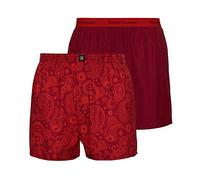 bruno banani Men's Outlook Boxer Shorts, Lychee Print//Chianti, XL (Pack of 2)