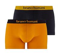 Bruno Banani Men's Short 2Pack Flowing Boxer, Goldgelb/Schwarz // Schwarz/Goldgelb, S (Pack of 2)