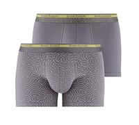 Bruno Banani Men's Short 2Pack Luxury Boxer Shorts, granit/vanille/gold print,