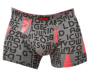 Bruno Banani Men's Short 2Pack Sequence Boxer, grau/Schwarz/Rot Print // Schwarz, XL