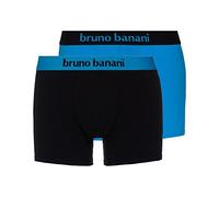 Bruno Banani Men's Short Flowing Boxer, Multicolour (AquaBlue//Black 2150), X-Large (Pack of 2)