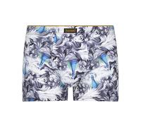 bruno banani Men's Short Print Blue Bird Retro Shorts, Peacock Print, S