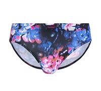 Bruno Banani Men's Sportslip Primrose Briefs, Schwarz/Violett/Pink Print, S