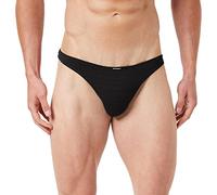 bruno banani Men's String Check Line 2.0 Tangas, Black (Black Chequered 125), L